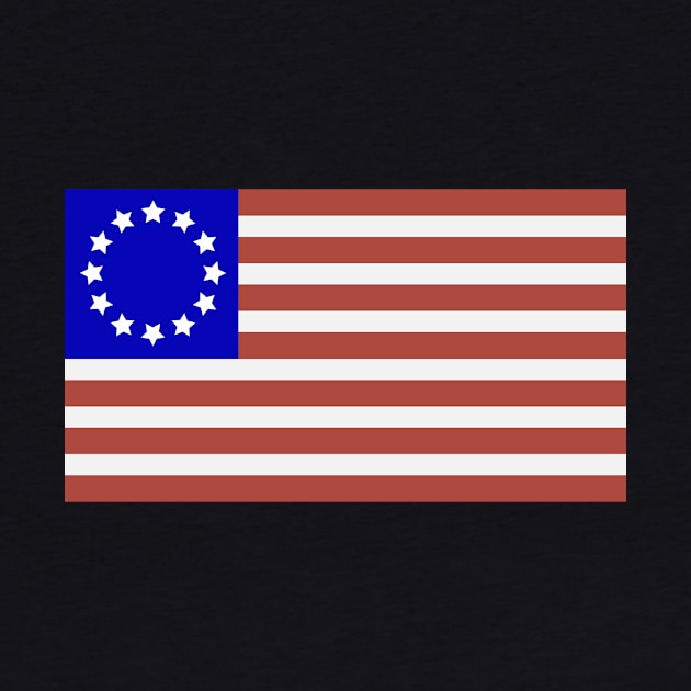 Betsy Ross flag Life, Liberty, and the Pursuit of Happiness Flag T-Shirt by Oliverwillson